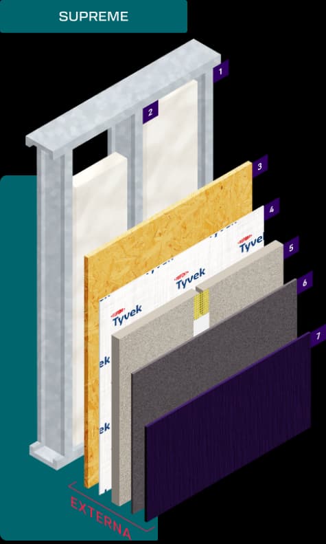 Composição parede com OSB